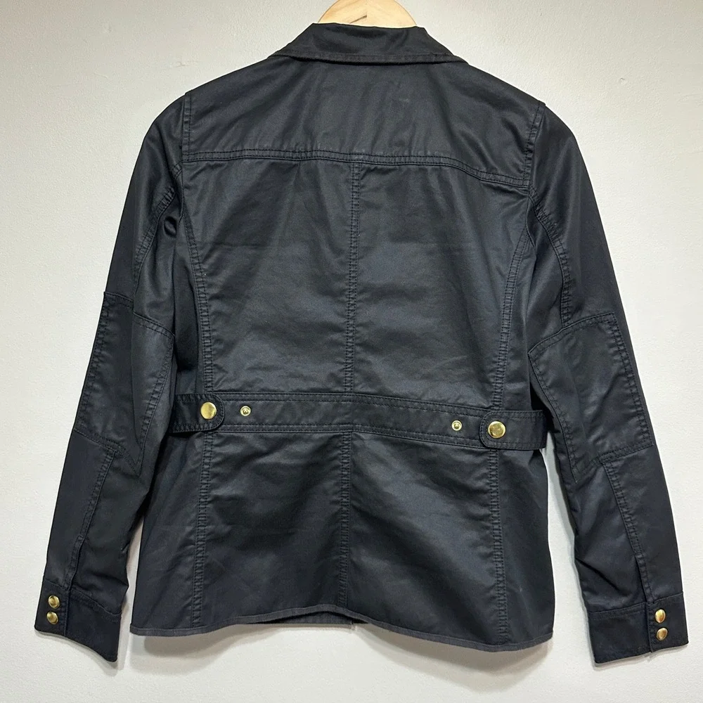 J.Crew Womens Downtown‎ Field Jacket Size XS Coated Cotton City Trench Travel